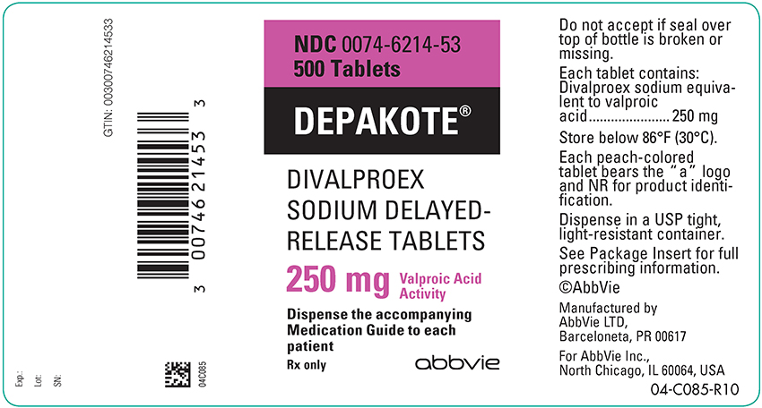 depakote tablets 250mg/500ct