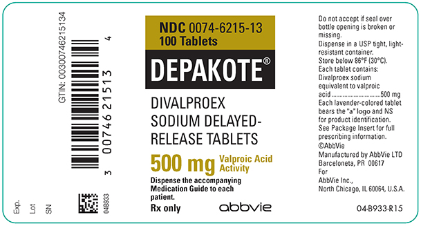 depakote tabs 500mg 100ct