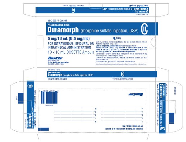 Duramorph representative carton label