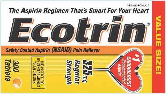 Ecotrin 325 mg carton