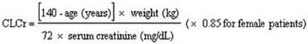 Cockcroft and Gault equation
