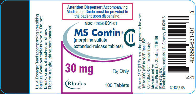 PRINCIPAL DISPLAY PANEL - 30 mg Tablet Bottle Label