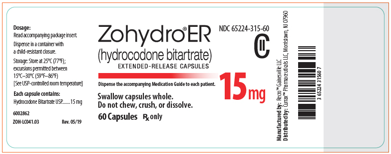 PRINCIPAL DISPLAY PANEL - 15 mg Capsule Bottle Label