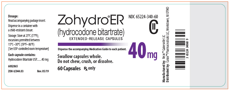 PRINCIPAL DISPLAY PANEL - 40 mg Capsule Bottle Label